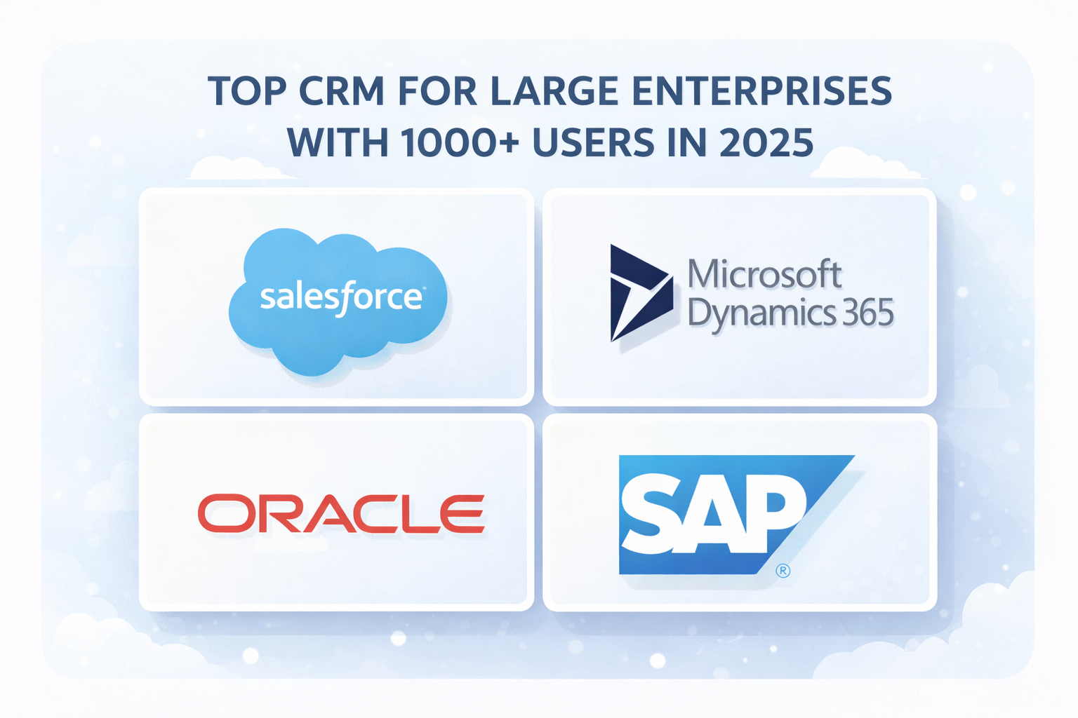 Top CRM for large Enterprises with 1000+ Users in 2025